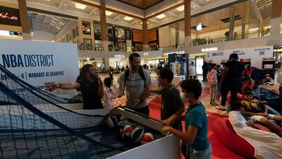 NBA fans of all ages enjoy the activations at Yas Mall.