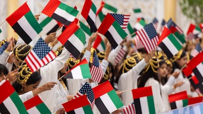 The UAE prepares a presidential welcome for Donald Trump in Abu Dhabi early in May. This week, UAE ambassador to the US Yousef Al Otaiba is reflecting on the security details of recently announced AI deals with the US. Photo: UAE Presidential Court