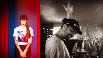 Miss Kittin, left, and Nick Curly, right. Courtesy Blue Marlin Ibiza UAE