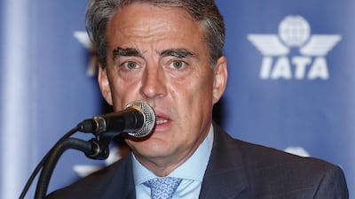Alexandre de Juniac, director general of the International Air Transport Association (IATA), answers questions during a press meeting on the upcoming IATA general assembly in Seoul, South Korea on 29 May 2019. EPA