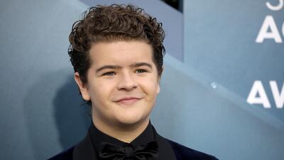 Gaten Matarazzo is making use of his time off from filming by working in a US restaurant. EPA