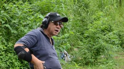 While his training has helped a lot of people find new jobs, Father Boy faces criticism from some in the church who feel that ‘a priest should not be dealing with guns’. Aya Lowe for The National