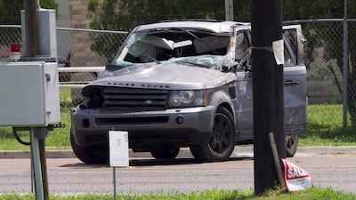 Several migrants were killed after they were struck by a grey Range Rover while waiting at a bus stop. AP