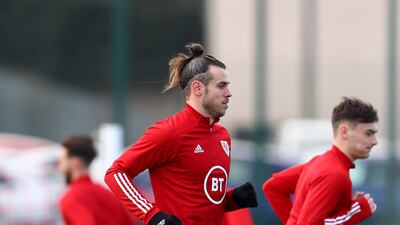 Gareth Bale during training. Getty