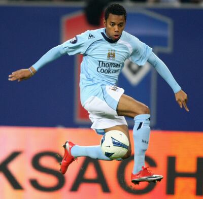 Robinho moved to Manchester City in a sensational £32.5m transfer in 2008. Getty