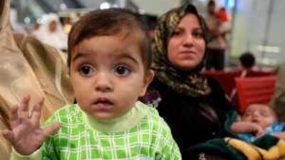 Abdul Rehman, a one-year-old pictured in Dubai International Airport's Terminal 3.