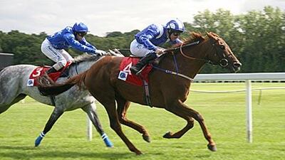Recovering from a hairline fracture, No Risk Al Maury has managed to remain in shape and won a Group 2 race last month making him the favourite to win a third time at Newbury.