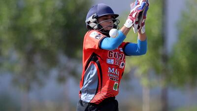 Lions' keeper Parth Sarathy in the game between Metro v Desert Cubs Lions in the Gulf Cup. Sunday, December 13, 2020 in Ajman. Chris Whiteoak / The National