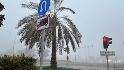 Fog blanketed the UAE on Wednesday, seen here in Abu Dhabi. Reena Ratan / The National