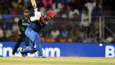 Afghanistan's Hashmatullah Shahidi in action. Reuters