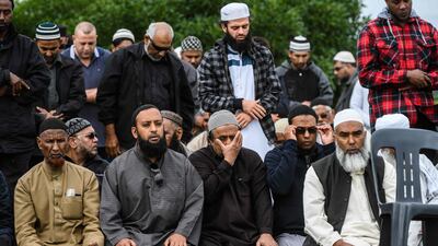 Mourners perform congregational prayers on the sidelines of the funeral of Haji Mohammed Daoud Nabi. AFP