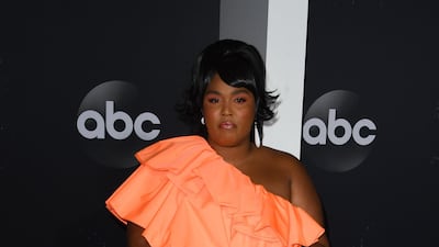 Lizzo, in Valentino, arrives at the American Music Awards on Sunday, November 24, 2019, at the Microsoft Theatre in Los Angeles. AFP