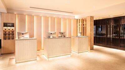 The reception at The Prince Akatoki succeeds in being simultaneously soothing and futuristic.