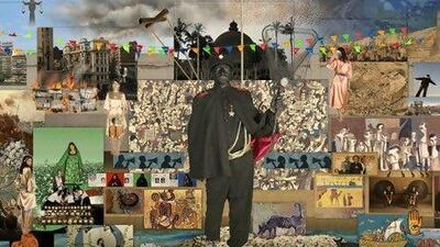 Hala Elkoussy's "Myths and Legends Rooms: The Mural" is on show at the headquarters of the Greater London Authority.