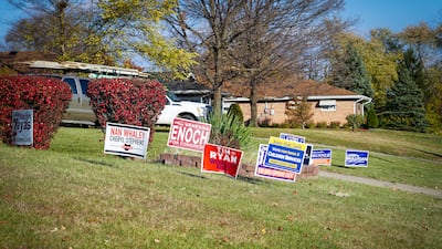 Middletown is a largely Republican area, with widespread support for one of its own, JD Vance, running for Senate. But yard signs indicate blips of enthusiasm for Democrat Tim Ryan.