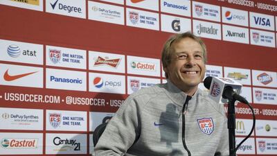 Jurgen Klinsmann led the US to the last 16 at the 2014 World Cup. Jeff Chiu / AP