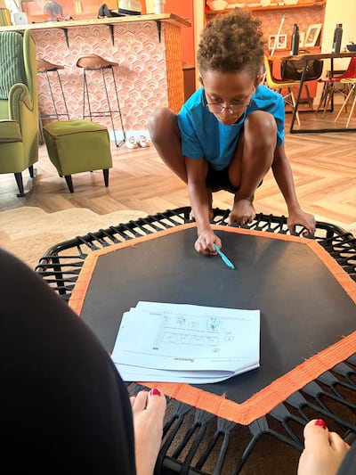 Dani Hakim’s son Harvey has autism, ADHD and dyslexia – he needs constant movement breaks and support with his remote learning. Photo: Dani Hakim