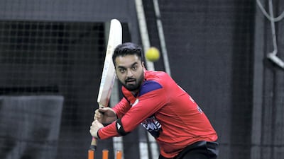 Karan Singh Sandhu, a UAE born and raised cricketer, has been selected as one of four official reserves for the India squad at the World Cup of indoor cricket. Chris Whiteoak / The National