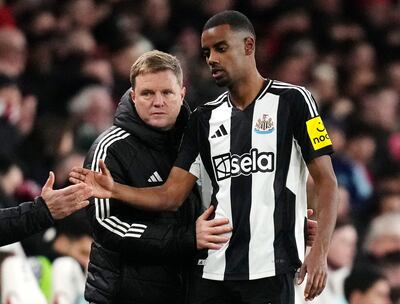 Newcastle manager Eddie Howe is dealing with the fallout of striker Alexander Isak's attempts to force through a move to Liverpool. PA