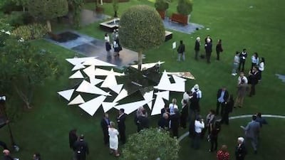 Sheikha Maryam’s award-winning piece on display at the NYU Abu Dhabi campus. Lee Hoagland / The National