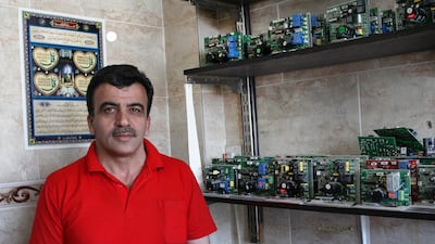 Majid Al Jawad, seen here at his workshop in Erbil, is one of the growing number of Iraqi refugees and migrants that have come back from Germany. Florian Neuhof for The National