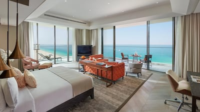 A junior sea view suite at the Mandarin Oriental Jumeira Dubai. Courtesy Mandarin Oriental