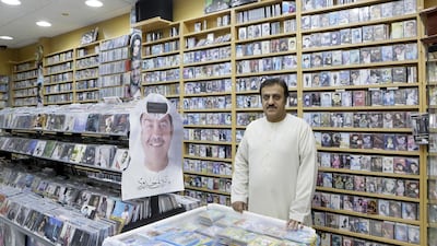 Abdul Hamid has sold cassette tapes, vinyl and CDs from his shop Al Balad Audio Cassettes, since 1986. Jeffrey E Biteng / The National.