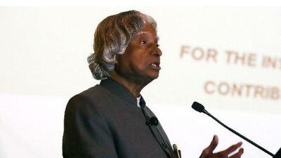 Dr APJ Abdul Kalam, the former president of India, spoke about diversity of energy supply during a visit to Dubai.