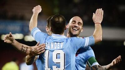 Napoli had plenty to celebrate in their 2-0 success over Cagliari.