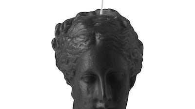 Black Hygeia Bust Candle, courtesy of Mia Fleur
