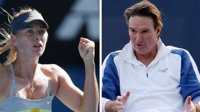 Russia's Maria Sharapova, left, has decided Jimmy Connors, right, is the right person to coach her to further successes.