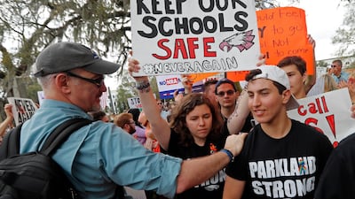 Student survivors from Marjory Stoneman Douglas High School arrive at a rally for gun control reform in Florida. (AP Photo/Gerald Herbert, File)