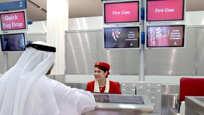 Dubai carrier Emirates was the main employer of choice of Emirati students. Ali Haider / EPA