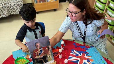 Arts and crafts in preparation for the coronation ceremony. Photo: Gems Royal Dubai School