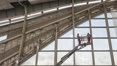 The airport’s passenger traffic growth is expected to continue through to the opening of the Midfield Terminal two years from now, when it is expected to be 30 million. Mona Al Marzooqi / The National