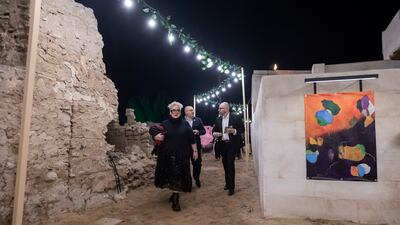 A painting on display at the festival