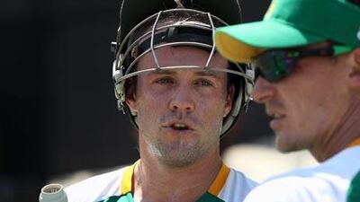 AB de Villiers, left, has been in form with the bat for South Africa.