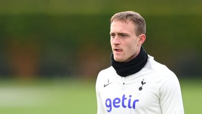 Oliver Skipp of Tottenham Hotspur looks on during a training session. Getty Images