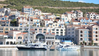 A view of The Chedi Lustica Bay in Montenegro from the sea. Courtesy Lustica Bay