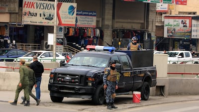 Iraqi Federal Police Forces in central Baghdad in December 2021. Iraqi police are often unable to stop complex tribal disputes turning violent. EPA