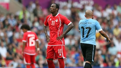 Ahmed Khalil of the UAE looks on after a missed chance. Getty Images