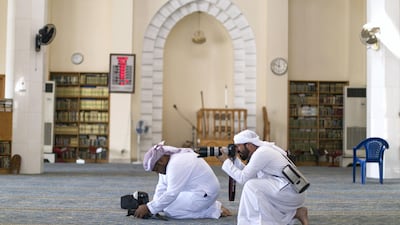 Al Emam Al Nawawi Mosque. An architectural walk on Saturday explored spaces of coexistence around Al Qasimiyah neighborhood in Sharjah. The journey followed the path of the recently launched publication 'In Search if Spaces of Coexistence: An Architect’s Journey'. Photo: Reem Mohammed/The National