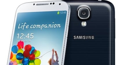 Samsung's Galaxy S4 was released in April 2013 and felt like a real competitor to the iPhone. Its processing power was increased, the screen was enlarged to five inches and the rear camera to 13MP. Photo: Samsung