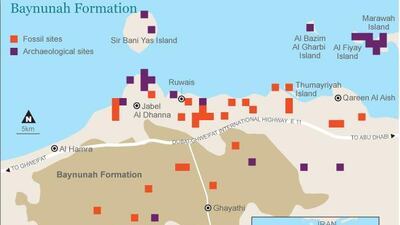A comprehensive map of the Baynunah Formation which once teemed with animals.