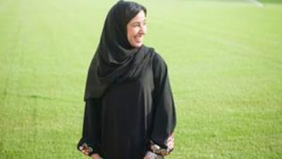 Shatha al Romaithi, the communications manager of the Local Organising Committee of the Fifa Club World Cup, at Mohammed bin Zayed Stadium.