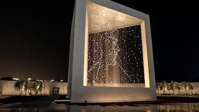 As visitors move around the pavilion, the portrait appears to shift too. Antonie Robertson / The National