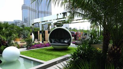 The Pearl Garden displayed by Terraverde Landscaping at Dubai International Garden Competition in Dubai. Ravindranath K / The National