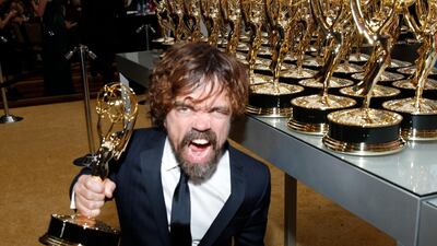 Peter Dinklage, winner of the award for outstanding supporting actor in a drama series for 'Game of Thrones' AP