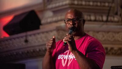 Congressman Jamaal Bowman (D-NY) concedes during his Primary Election Night Watch Party in Yonkers, New York,, June 25. Reuters