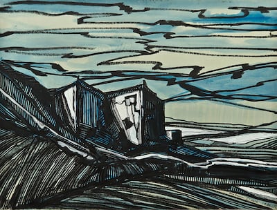 Title unknown, 1982 Mixed media on paper, 33 x 43 cm. Mohanna Durra